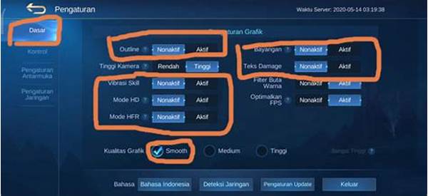 Pengaturan Grafis Mobile Legends Optimal